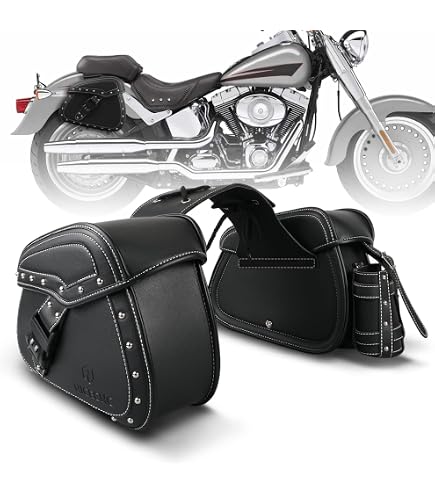 Vaster Moto Motorrad-Satteltasche Aufbewahrungs-Organizer Für Motorradausrüstung Wasserdichte Gepäck-Satteltasche Beidseitig Touring-Werkzeugkasten Schwarz (Schwarz, Standard