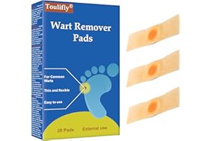 CHERIOLL Wart Remover, Wart Removal Plasters Pad, Foot Corn Removal Plaster with Hole, Verruca and Wart, Feet Callus Remove, Soften Skin Cutin Sticker Cure Toe Protector, Relief Pain Removal Warts Plaster 20PC