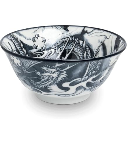 Koi-Bowls- ASIATICA | Ramen Bowl porseleinen kommen, verschillende maten | hoogwaardige Aziatische kom voor rijst, noedels, tapas, udon, muesli, soepen - Made in Japan (kom 21,5 cm, hoogte 8 cm