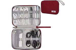 XINGXINRONG Sac Électronique Multifonctionnel Sac Câble Portable Étanche Pochette Rangement Accessoires Sacoche Organisateur Universelle pour Clé USB, Carte mémoire, Chargeur, Power Bank,1 Paquet