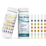 Homtiky PH Teststreifen Pool, 6 in 1 wassertester, 100 Stück Teststreifen für Pool, Trinkwasser pH-Wert/Chlor/Alkalinität/Cya