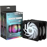 SCYTHE Wonder Tornado 120mm ARGB Siyah Kasa Fanı 3&rsquo;l&uuml; Paket, 25mm Kalınlık, 2500 RPM, 12V 4-Pin G&uuml;&ccedil;, 3-Pin ARGB Aydınlatma, P