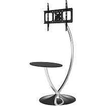 HFTEK Mobiler TV-Ständer Mit Rollen – Halterung Für Bildschirme Bis 68 Kg, VESA Bis 600x400, Mit Ablagefläche (Modell ST04)