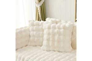 ‎TOPCHANCES TOPCHANCES Plüschsofa Kissenbezug - 1PC solide weiche Wurfkissenbezug Kissenbezug für Couch Sofa Home Decoration (Beige, Kissenbezug 45x45 cm)