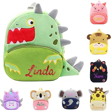 Elefant Rucksack Für Kinder – Niedliches Tier-Design, Leinwand, Ca. 21x10x28 Cm, Für Jungen & Mädchen 1–6 Jahre