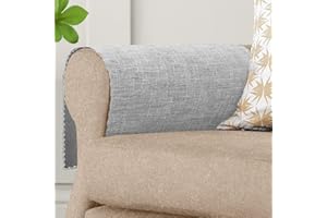 JOYWELL Jowell Armrest Cover for Sofa Armchair Covers for Recliner Chairs Couch Arm Cover Faux Linen Chair Arm Cover for Living Room Loveseat Sofa Arm Protector Covers, Set of 2, Grey