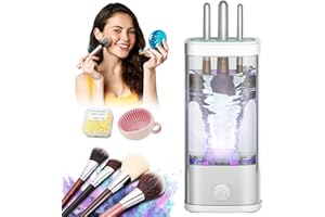 ‎LOZLTX LOZLTX Pinselreiniger Make Up Elektrisch【Stärkste Reinigungsleistung - Medizinische UV-Lampe+7000RPM】Pinsel Reinigungsgerät【Perfektes Design - Kompatibel mit Allen Bürsten】Exklusiv Make-Up-Fans Weiß