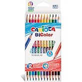 CARIOCA Bicolor &ndash; School Paints 2 in 1, Space Saving | Double Pencils, Space Saving, Premium Wood, Intense Colours, Double En