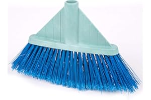 La Briantina Scopa da Esterno Europa Alta e Sottile, con Setole Piumate, Attacco del Manico Universale, Colore Casuale