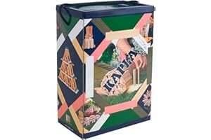 KAPLA - Spring Barrel 200 assi colorati (verde, rosa e bianco), giocattolo in legno, set da costruzione, da 2 anni...