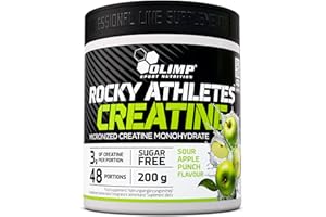 ‎OLIMP SPORT NUTRITION Olimp Rocky Athletes® Creatine - 200 g, Sour Apple Punch - Creatine Monohydrate Pulver - Booster pre Workout
