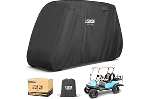 10L0L 4 Passeggeri Golf Cart Copertura per EZGO Club Car Yamaha, Impermeabile 400D con Rivestimento in PVC Extra Resistente alla Polvere, Due Cerniere Laterali