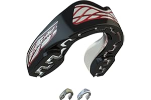 SafeJawz Nitro Protège-dents pour adultes et enfants avec étui pour boxe, basketball, lacrosse, football, MMA, arts martiaux, hockey et tous les sports de contact (Noir)