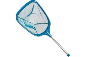 LATERN Pool Skimmer Net with Pole, 60CM Swimming Pool Leaf Cleaning Net Fine Mesh Skimmer with Pole for Cleaning Pool Garden Pond Fountain Tubs Spa Fish Tank (Green)