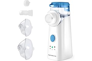 Maymocon Portable Nebuliser for Home Use – Silent, Rechargeable Inhalation Device with Travel Case for Adults and Family