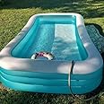 OANGO Inflate Pool Large Bath Pool Tubs for Adults Kids Pool Inflatable for Backyard Outdoor Pool for Adults Bath tub for Kids Home (10 Ft Rectangle)