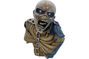 Nemesis Now Iron Maiden Piece of Mind Bust Box (liten) 12 cm, harts, officiellt licensierade Iron Maiden Merchandise, Piece of Mind Eddie bystlåda, byst och förvaringsbox, gjuten i harts, handmålad