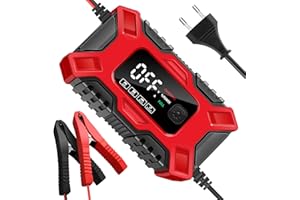 NWOUIIAY Chargeur Batterie Moto Intelligent 6A 12V Chargeurs de Batterie pour Auto avec Fonction de Maintenance Fonction Hiver et Eté et Protection Multiple pour Voiture Moto Camion etc