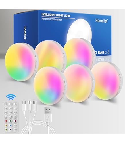 MEKKLEON Lampe LED Sous Meuble De Cuisine Avec Télécommande, éclairage De Vitrine Rechargeable