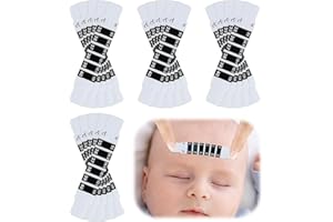 IBEIKE 20 Pcs Forehead Thermometer Strips, Quick Read Forehead Head Strip Thermometers, Reusable Indicator Thermometer Strip for Infants Babies Toddlers Kids Elderly Fever Body Test