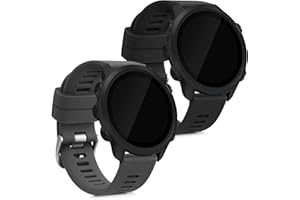 kwmobile Pulsera Compatible con Garmin Forerunner 55 Correa - 2X Correas de Silicona Flexible - Tamaño Ajustable