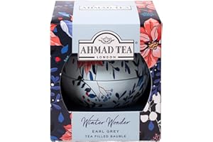 Ahmad Tea Christmas Bauble - Earl Grey Loose Leaf Tea 25g | Festive Gift Ornament with 1 Flavour - Perfect Stocking Filler from Winter Wonderland Collection