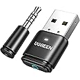 UGREEN Bluetooth Adapter 5.3【Play & Plug】Audio Bluetooth Connects PS4/PS5/Switch/PC/Mac to Wireless Earbuds Low Latency USB Bluetooth Dongle USB Audio Wireless Audio Adapter with Mini Mic