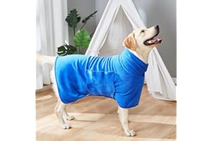 Zorela Dog Drying Coat, 400gsm Microfibre Towel Robe Dog Drying Robe, Super Absorbent & Fast Drying Dressing Gown Bathrobe for Dogs After Bath, Swim, Wet Walk