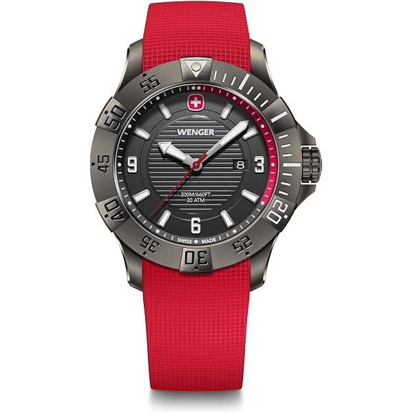 WENGER Swiss Made Seaforce Analog Quartz Black Dial Men's Watch