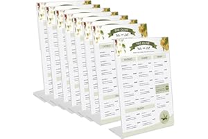 JMIATRY 8 unidades de expositores de mesa A5, A5, soporte acrílico, A5, inclinado, A5, para fotos, oficina, restaurante, cafetería