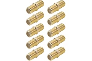 PERFECTHD 10 x złącze SAT F | przedłużacz kabla | gniazdo F > gniazdo F | adapter TV koncentryczny złącze złącze 2 x gniazdo F | adapter F do kabla antenowego, satelitarnego, kabla koncentrycznego | pozłacany |