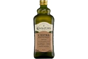 Costa d'Oro l'Integrale Olio Extra Vergine di Oliva Non Filtrato Naturale, 1000ml