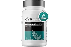 ‎CYB COMPLETE YOUR BODY CYB | Probio-Complete Kulturen Komplex - 20 Mrd KBE - Lactobacilli & Bifidobakterien - Inulin - 180 Kapseln - 3 Monate - Vegan - Laborgeprüft