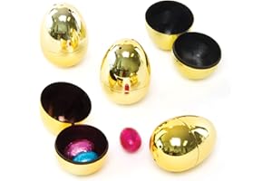 Mini Uova di Pasqua Dorate Baker Ross AG315 (Confezione da 1)- Premi e Sorpresine per Attività Pasquali, Assortiti