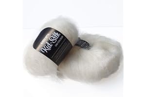 Drops Pelote de fil en mohair et soie pour enfant, 0 ou dentelle, 2 plis, 25,5 g, 220 m par pelote (01 Blanc cassé)