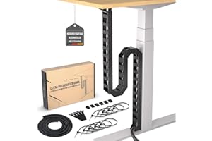 ULTIMATE SETUP Flessibile canalina passacavi scrivania - Cable management scrivania - Organizer cavi - Porta cavi scrivania – Raccogli cavi scrivania (Nero)