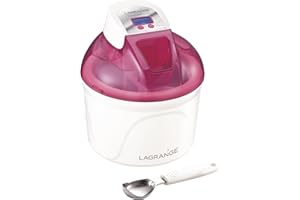 LAGRANGE 409001 Sorbetière 12 W Ecran LCD Cuve 1,5 L Framboise