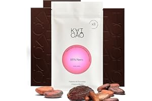 Kaicao Cioccolato Fondente 85% Cacao - Origen Piura, Perú - 3x70g - Cacao Fino d’Aroma, Extra Fondente, Sostenibile, Ricco di Antiossidanti, Vegan, Senza Zucchero Raffinato, Snack Autentico e Naturale