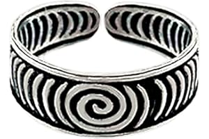 ENTREPLATA Anillo de Plata de Ley 925 Ajustable para Pie. Para Mujer Niña Chica Hipoalergénico. Anillo Pequeño Abierto Dedo Meñique