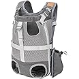 Morelian Pet Outdoor Backpack Pet Front Dog Carrier Backpacks Adjustable Dog Backpack Carrier Legs Out Easy-fit Dog Chest Carrier for Medium Small Dogs Hands Free Dog Front Carrier for Hiking Cycling