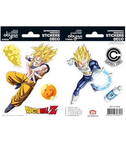 Adesivo Murale Dragon Ball - Decalcomania Staccabile, 50x70 Cm, PVC, Per Pareti Lisce E Mobili