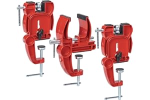 ANCHOM Ski and Snowboard Vises for Tuning, Repair and Waxing, Non-Slip Ski Snowboard Clamp with Rubber Pads, Vice Grips and Horizontal and Vertical Working Positions, Stable Ski Snowboard Tuning Vise