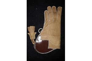 ALTAWASH New Falconry, Owl, Raptors Glove Traditional Arm Guard Suede 2 Layered 12" Long, Brown (Extra Large (XL))