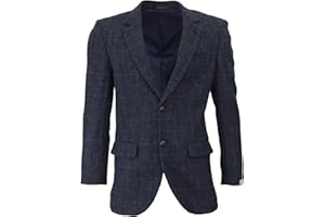 Walker and Hawkes - Blazer Harris Tweed para Hombre - Chaqueta clásica Escocesa de Punto de Espiga