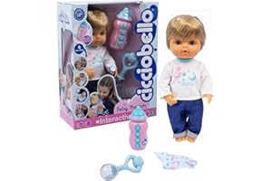 Cicciobello Baby Monitor, Bambola Interattiva con Corpo Morbido da 30 cm, Giochi Bambini 2 anni, Accessori Inclusi e Funzioni Guidate dal Monitor Biberon
