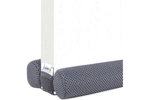 fowong Under Door Draught Excluder,88cm Double Side Draught Excluder for Bottom of Doors Under Door Seal Reduce Noise Draft Excluder Cushion Grey