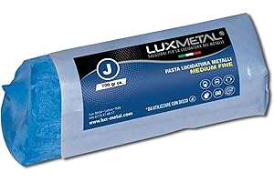 Lux Metal - Pasta abrasiva para pulir Azul Oscuro Medio Fina 700 gr Pulido de metales Acero inoxidable Cera para pulir Espejo Aluminio Hierro Sólido Cromo Pulido Latón Cobre Mármol Plástico Plata