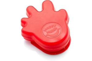 CARDEA SOLUTIONS Happy Hands Anti Slam Child Door Safety Finger Trap Stoppers - No Tools Required (Adhesive Attachment) - Plastic Finger Guard Stops Doors from Slamming - 2 Pack (Red)