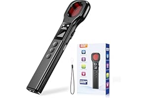 LONGYI Rilevatore di Cimici, Rilevatore microspie Professionale di Telecamere Nascoste e Telecamere Segrete, con Display LED HD, Fino a 10 ore di Autonomia, ideale per Hotel