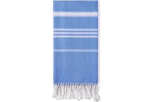 HODOFICE Hamamtuch XXL Strandtuch Sandfrei 90X200 Blau Schnelltrocknende Strand Handtuch Groß Badehandtuch Hamamtücher Strandhandtuch Baumwolle Damen Strandlaken Dünn Leicht Beach Bath Towels